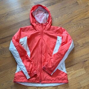 Columbia Coral and White Hooded Jacket